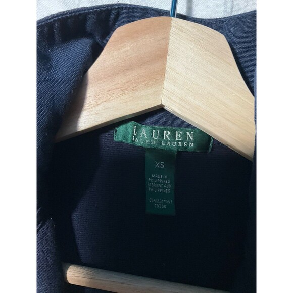 Y2K Polo Ralph Lauren XS Navy Shooting Sleeve Zip Jacket Women - Picture 5 of 8